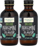Frontier Peppermint Flavor Certified Organic, 2 Ounce Bottle (Pack of 2)