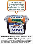 Eden Organic Barley & Brown Rice Miso Paste, Mugi & Genmai, Live Culture, Umami Rich, Made in Japan, 12.1 oz (345g)
