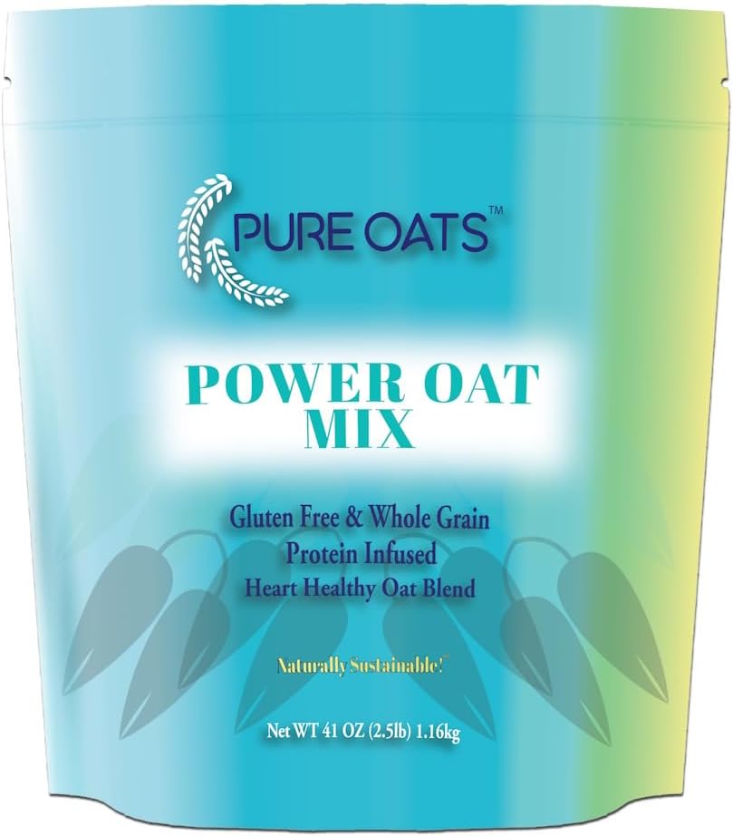 PureOats Power Oat Mix, Gluten Free, Protein Infused, Whole Grain, 41 oz bag (2.5 lb/1.6 kg)