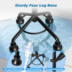 Hands Free Knee Crutch for Adults, Adjustable Kneepad, Four-Corner Non-Slip Base, Lightweight Aluminum, Left/Right Leg Support for Foot & Ankle Surgery Recovery, Crutch & Knee Scooter Alternative