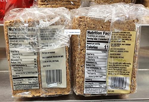 Cracker Trader Joe’s Norwegian Crispbread and Norwegian Crackers Seeds & Grains Crispbread (Two Bags)