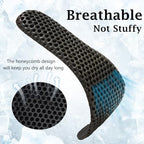 Thin Breathable Insoles for Men, Lightweight Replacement Cushion Shoe Inserts for Sneakers Work Shoes, Soft Sweat Absorbing Innersole Shoe Pads, Gray U9/10