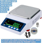 Lab Scale 5000gx0.01g High Precision Scientific Electronic Digital Laboratory Lab Weight Analytical Balance Scale .01g Accuracy Jewelry Pharmacy Chemistry Industria Calibrated Gram Scale