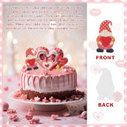 72Pcs Edible Valentine's Day Cupcake Toppers with Lips, Bear, Rose, Diamond, Heart Designs for Valentine's Day Theme Party Supplies Cake Decorations