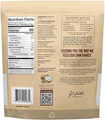 Nature's Eats Coconut Flour, 32 Oz (Pack of 2)