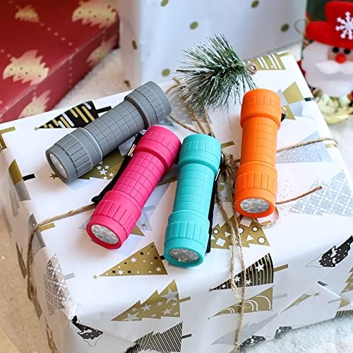 FASTPRO 10-Pack, 9-LED Mini Flashlight Set, AAA Batteries are Included and Pre-Installed, Perfect for Class Teaching, Camping, Wedding Favor