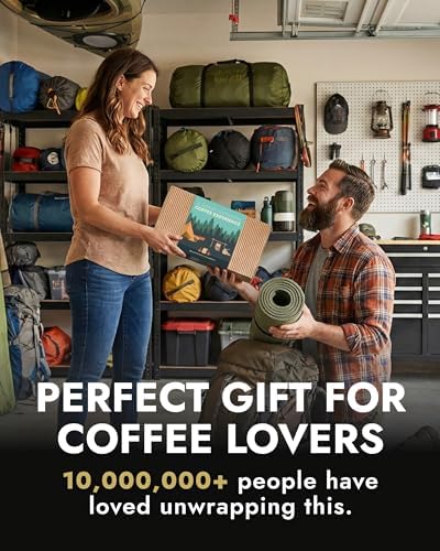 Gourmet Outdoor Coffee Gift Set for Men & Women - 14 World's Finest Single Origin Specialty & Organic Coffees in Innovative Brewers | Sampler Box for Coffee Lover to Brew & Enjoy Anytime, Anywhere