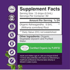 USDA Organic Ashwagandha Liquid Drops - Liquid Ashwagandha Root Extract for Stress and Mood Support - Tasty Adaptogenic Tincture Non GMO Vegan Gluten Alcohol and Sugar Free 1 Fl Oz (Pack of 2)