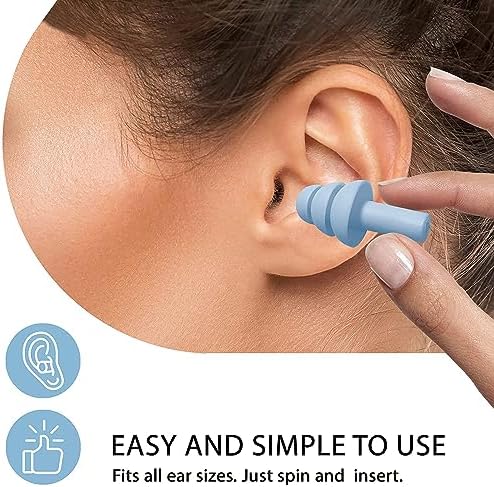 Earplugs for Sleeping,5 Pairs Noise Cancelling Silicone Earplugs for Sleeping Swimming Snoring Concerts
