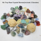 450 Pieces Rocks Collections for Kids, 40+ Kinds Gemstones and Crystals Set, Rocks and Minerals Science Kit Include 1.5lb Tumbled Chips Crystals and 1lb Tiny Rough Stones