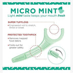 Plackers Micro 12 Counter Flosser with Travel Case, Mint, 2-Pack