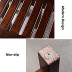 Waterproof Bathroom Stool for Elderly Bath Chair Wood Shower Bench Adult Non-Slip Wooden Shower seat Bathtub Spa Change Shoes Stool, 250KG Capacity (Size : 42×28×50cm)