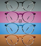 Yogo Vision Reading Glasses for Women Men Blue Light Blocking Reading Glasses Round Readers