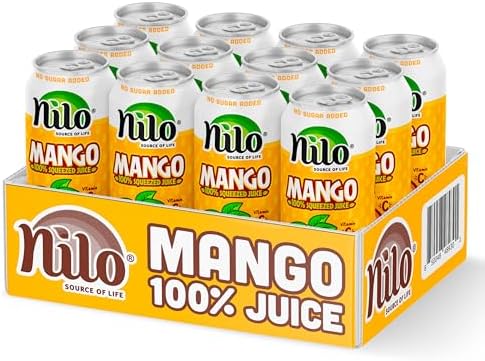 NILO Mango Juice | 100% Squeezed Mango | NO Sugar added | NOT From Concentrate | 10.8 oz (Pack of 12)