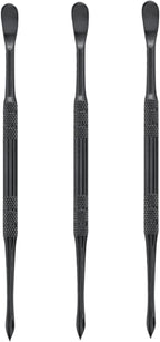 Suiwotin 3PCS Wax Carving Tools, Stainless Steel Wax Tool Carving Tool Kit, Double-Headed Sculpting Tool Spoon, Black