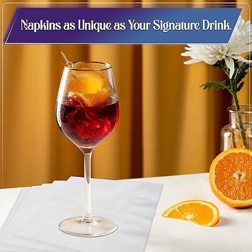 1 Ply White Cocktail Napkins- Pack of 1,000ct