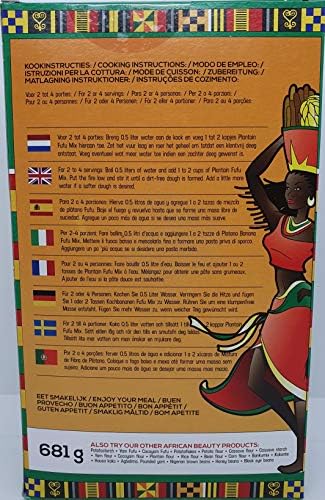 Plantain Fufu Flour African Mix 24oz - Authentic, Premium Quality Fufu Flour with Real Plaintain - 100% Natural by African Beauty (1)