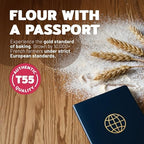 Aterra Mills T55 French All Purpose Flour, Unbleached Bread Flour, European Flour, Flour All Purpose, Bread Flour for Sourdough, Glyphosate-Free, 11 lbs (5kg)