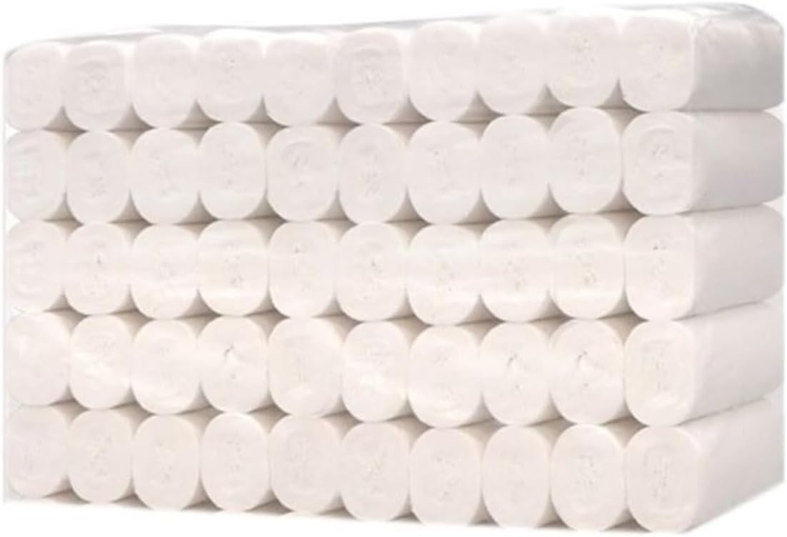 Toilet Paper Family 4-ply Toilet Paper Natural Wood Pulp Strong Thickened Household Kitchen Toilet Paper