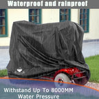 Mobility Scooter Storage Cover Upgrade All Weather Protection Mobility Scooter Accessories, Electric Wheelchair Cover Machine Washable (Black, 48"L x 22"W x 38"H)