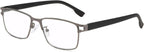 Rectangular Reading Glasses for Men Women – Professional, Blue Light Blocking Computer Readers, HD Lens, Spring Hinge