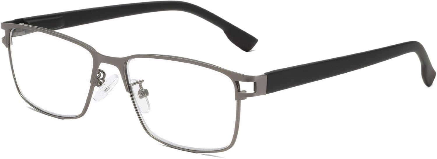Rectangular Reading Glasses for Men Women – Professional, Blue Light Blocking Computer Readers, HD Lens, Spring Hinge