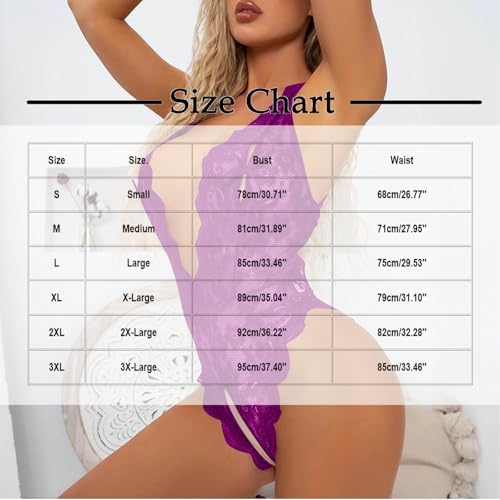 Women One Piece Lingerie Deep V Neck Teddy Sexy Lace Bodysuit See Through Underwear Crotch Open Erotic Costumes
