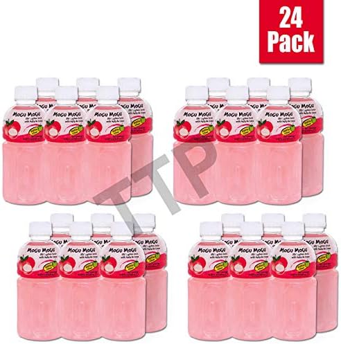 Mogu Mogu Fruit Juice with Nata De Coco, 10.82 oz (Pack of 24) (Lychee)