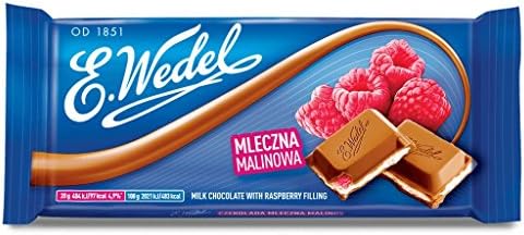 E.Wedel Milk Chocolate with Raspberry Filling, 3.5 Ounce (Pack of 5)