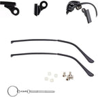 QYAJS 1 Pair Metal Glasses Replacement Temple Eyewear Frame Eyeglass Arms Legs and 3-in-1 Screwdriver (Black)