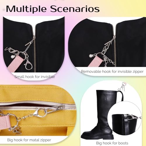 Zipper Helper Bracelet Helper Tool Set, Zipper Puller Helper Dresses Zipper Pull Helper Back Zipper Puller for Overweight, Elderly, Disabled, Individuals or Travel, Gifts for Women Mom
