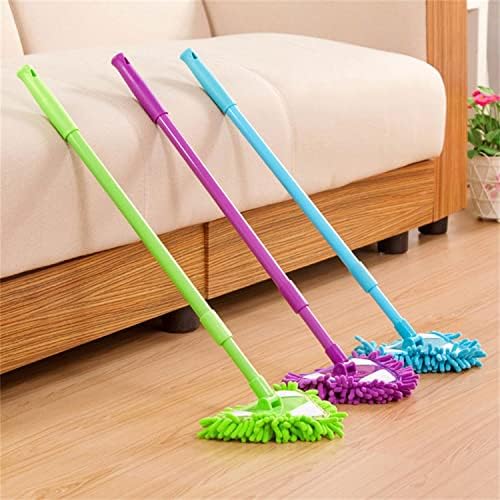 180 Degree Rotatable Adjustable Triangle Cleaning Mop with Reusable Mop Heads Cleaning Sponges Cloths, Multi-Functional Retractable Home Wall Ceiling Floor Cleaning Mop for Bathtub Glass Bed Bottom.