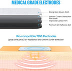 10 Pieces Large Electrode Pads - Premium Reusable TENS Unit Pads with Standard 2mm PIN Connector - 2x4 Inches Self-Adhesive for Pain Relief and Muscle Stimulation