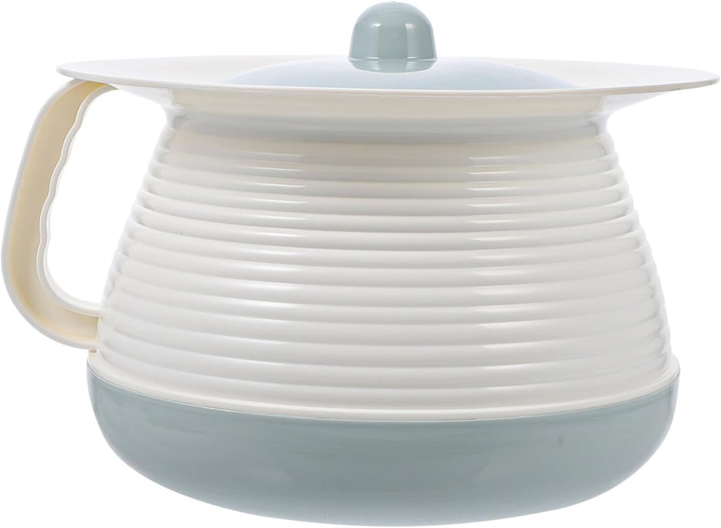 SOLUSTRE Elder Chamber Pot with Lid 8.26 Inch Thickened Portable Spittoon Urine Pot with Handle for Home Bedroom Use Elderly and Adult