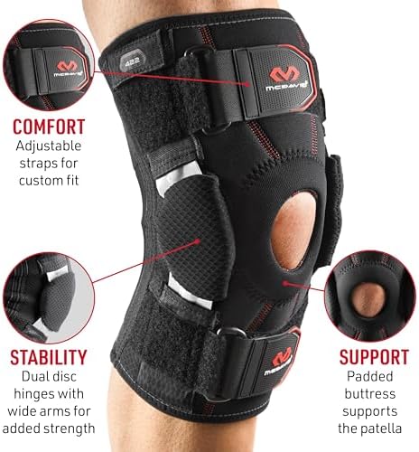 McDavid Hinged Knee Brace for Men & Women, Maximum Knee Support & Compression for Stability & Recovery, Ligament, Hyperextension Support