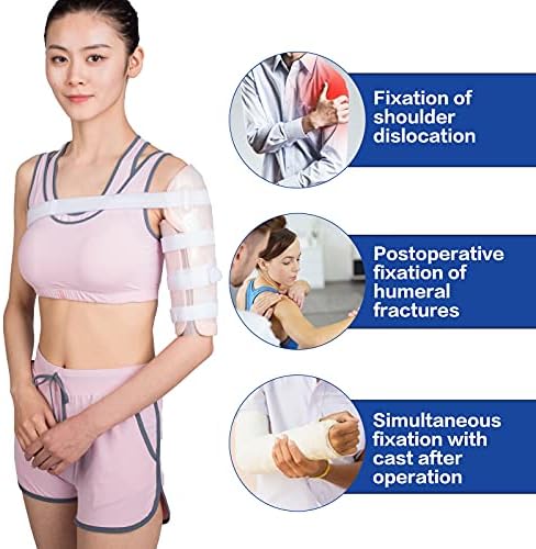 Humeral Shaft Fracture Splint Lightweight and Breathable Humeral Fracture Brace for Upper Arm, Shoulder, Left/Right Arm, Long-Bone Humerus Fracture for Men and Women（Small）