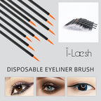 i-Laesh 100 Disposable Eyeliner Brushes Applicators - Ultra-Fine Tip - Lip & Eye Lash Makeup Tool, Easy to Use, Soft, Beginner-Friendly
