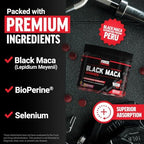 Force Factor Black Maca Gummies for Men & Women, Boost Energy, Strength, Drive & Vitality, BioPerine & Selenium for Superior Absorption, Peruvian Black Maca Root Extract, Passion Berry, 60 Gummies