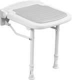 Wall Mounted Shower Seats w/PU Cushion (FSÄ/HSÄ Eligible) Support 550lbs, Adjustable Height Folding Shower Chair Wall Mounted for Elderly-Adults-Pregnants-Seniors-Disabled