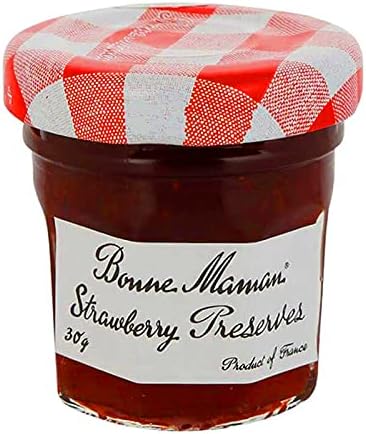 Bonne Maman Strawberry Preserve Mini Jars - 30 PCS x 1 OZ - Kosher Jam