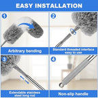 Dusters for Cleaning,Feather Duster with Extension Pole,Ceiling Fan Cleaner Duster,Long Duster Extended Handle,Blind Cleaner Dusting