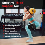 Thigh Brace Support - Non-Slip, Comfortable Hamstring Brace and Thigh Wrap for Men & Women - Thigh Compression Sleeve, Ideal for Muscle Recovery, Sports and Injury Prevention - L/XL