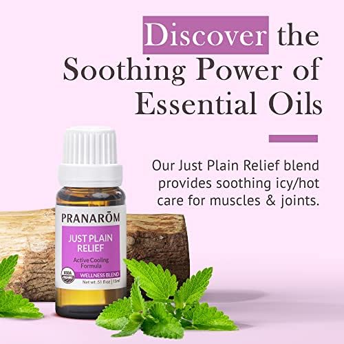 Pranarom - Just Plain Relief Organic Essential Oils for Aromatherapy, 15ml