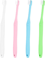 WLLHYF End Tuft Toothbrush, 4PCS Nylon Soft Bristle Tiny Small Tooth Brush, Hard to Reach Areas Dental Detail Cleaning for Adults-Around Crowns Bridges Implants
