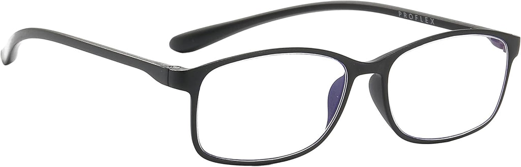 PROFLEX BluOptix Blue Light Filter Lightweight, Flexible, Scratch Resistant, Computer Reading Glasses, Unisex