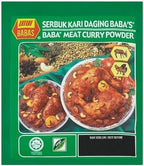 BABA'S Malaysia Best Brand Hot & Spicy Meat Curry Powder BABA Vege Origin Serbuk Kari Daging Pedas Halal 1 Pack x 250g 8.82oz