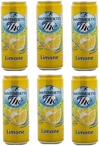 San Benedetto: "The Limone" Lemon Flavoured Tea in Mineral water 11.15 Fluid Ounces (33cl) Bottles (Pack of 6) [ Italian Import ]