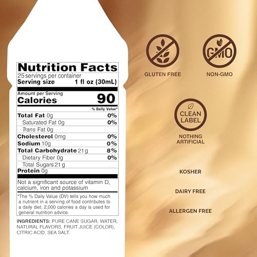 Monin - Hazelnut Syrup, Nutty Taste of Caramelized Hazelnut, Natural Flavors, Great for Mochas, Lattes, Smoothies, Shakes, and Cocktails, Non-GMO, Gluten-Free (750 ml)