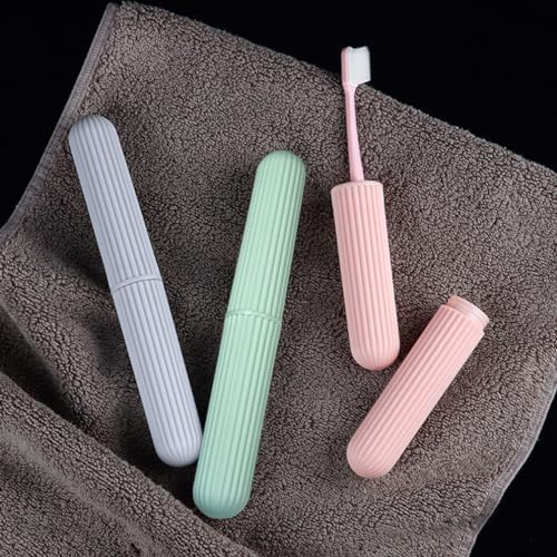 2 Pcs Travel Toothbrush Case，Toothbrush Containers，Portable waterproof Toothbrush Holder for Travel/Camping/School/Home.