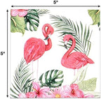 Gift Boutique 100 Pink Flamingo Cocktail Beverage Napkins Disposable Paper Tropical Flamingos Hawaiian Luau Beach Dessert Napkin for Summer Pool Nautical Wedding Bridal & Birthday Party Supplies Decor